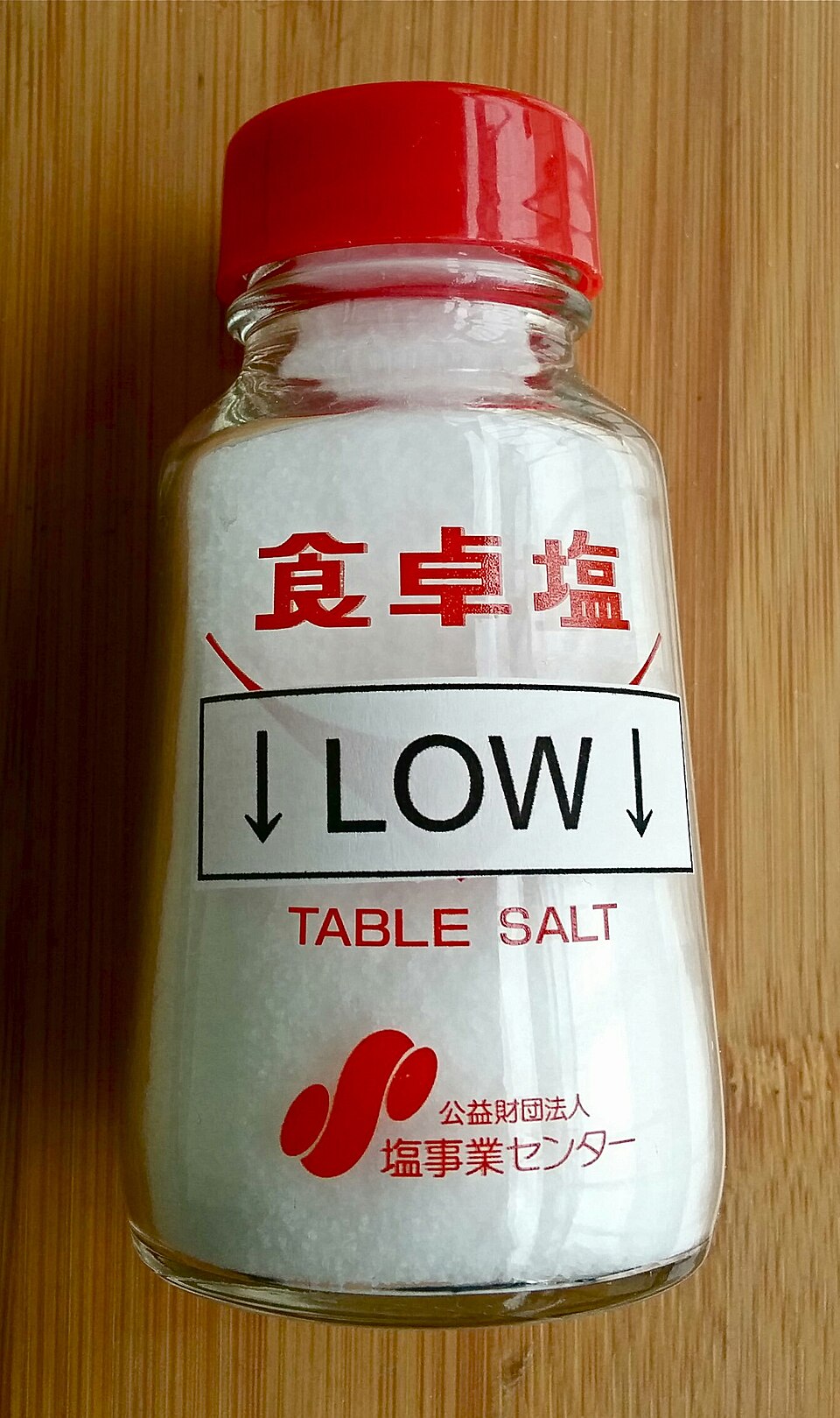A shaker of table salt